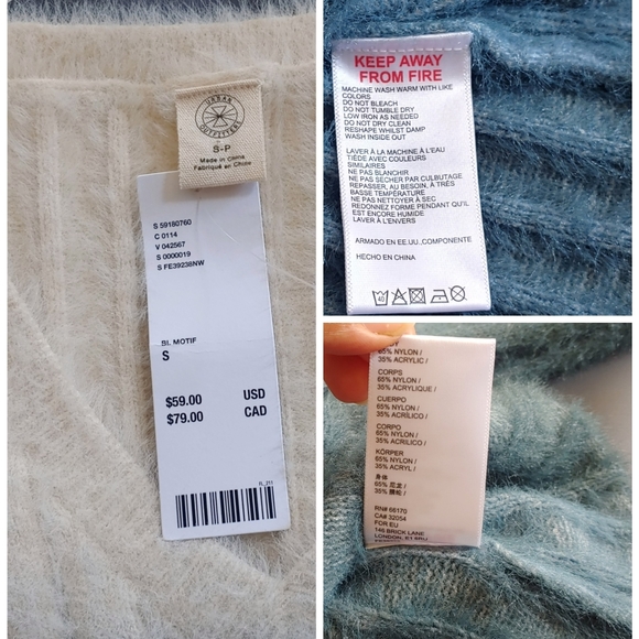 Urban Outfitters Ombré Vneck Ribbed Crop Sweater - Picture 3 of 5